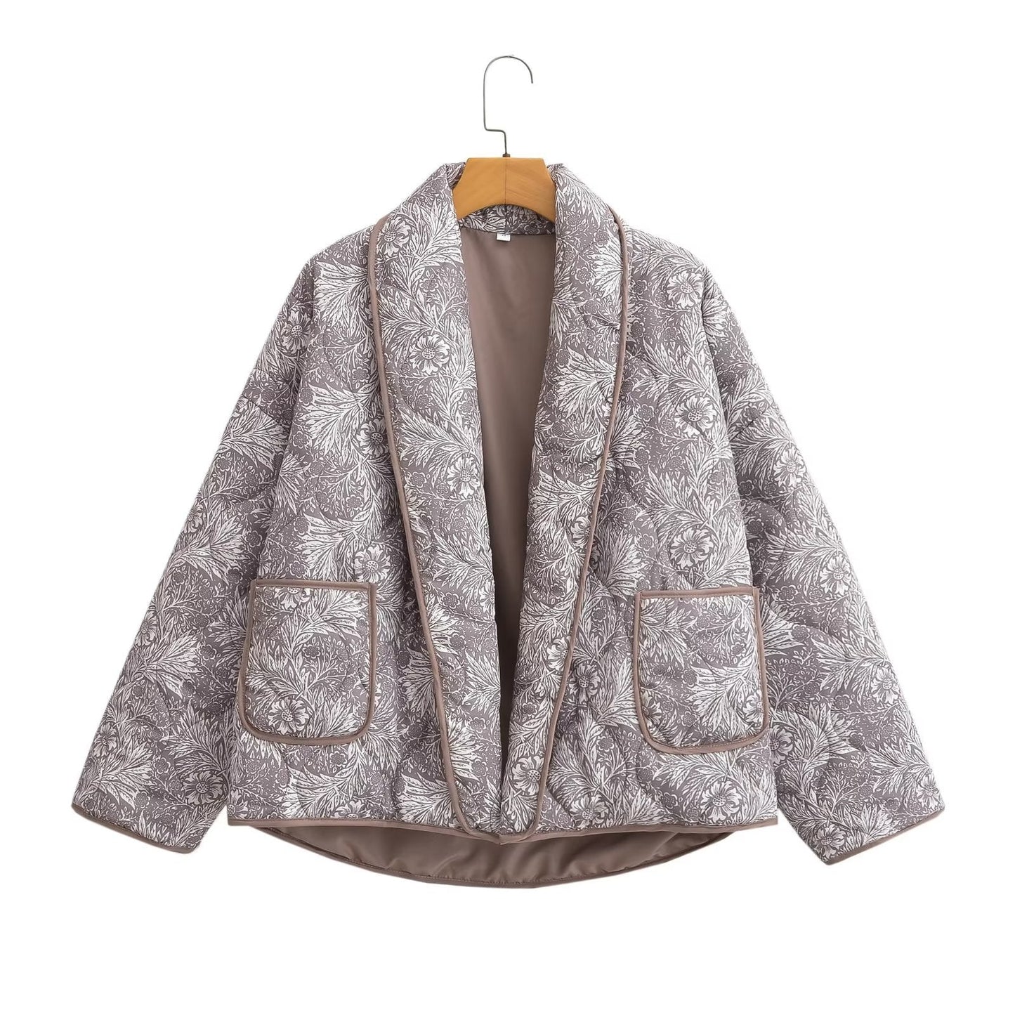 Women Cotton Coat Double Pocket Jacket Fashion