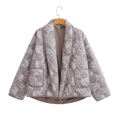 Women Cotton Coat Double Pocket Jacket Fashion