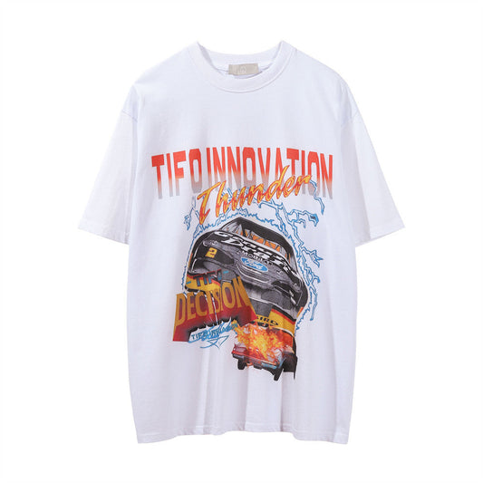 Men Vintage T-Shirt Printed Letter Short Sleeve T-shirts T-shirts Summer Loose