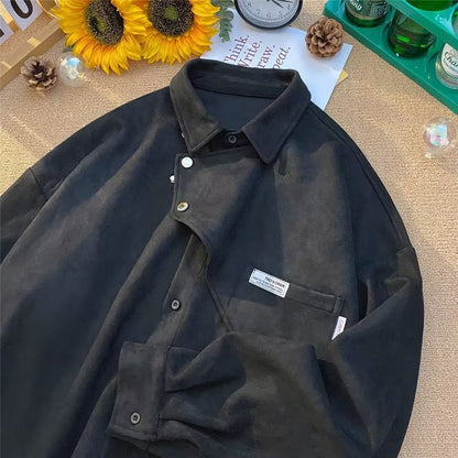 Men Shirts Cityboy Summer Suede Jacket