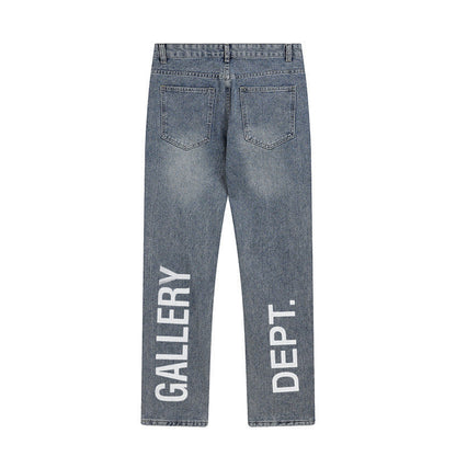 Gallery Dept Pant Printed Straight-Leg Denim Trousers for Men and Women