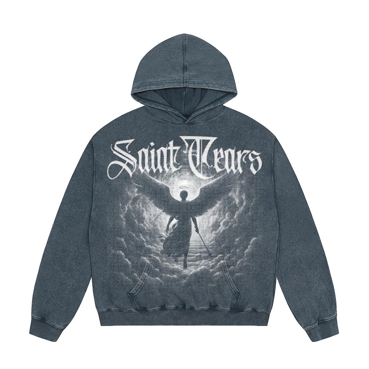 Unisex Hoodies Saint Michael Fashion Old Loose Hoodie