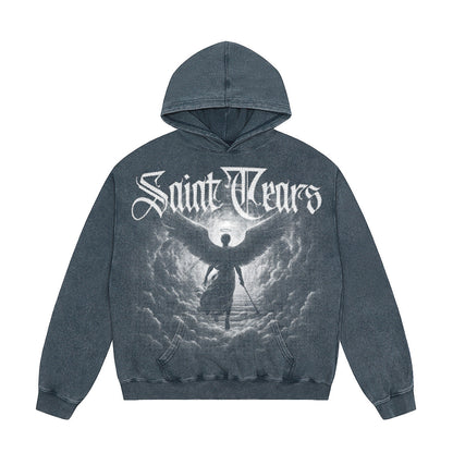 Unisex Hoodies Saint Michael Fashion Old Loose Hoodie