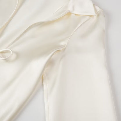 Women Tops Summer Lace-up Shirt V-neck Top
