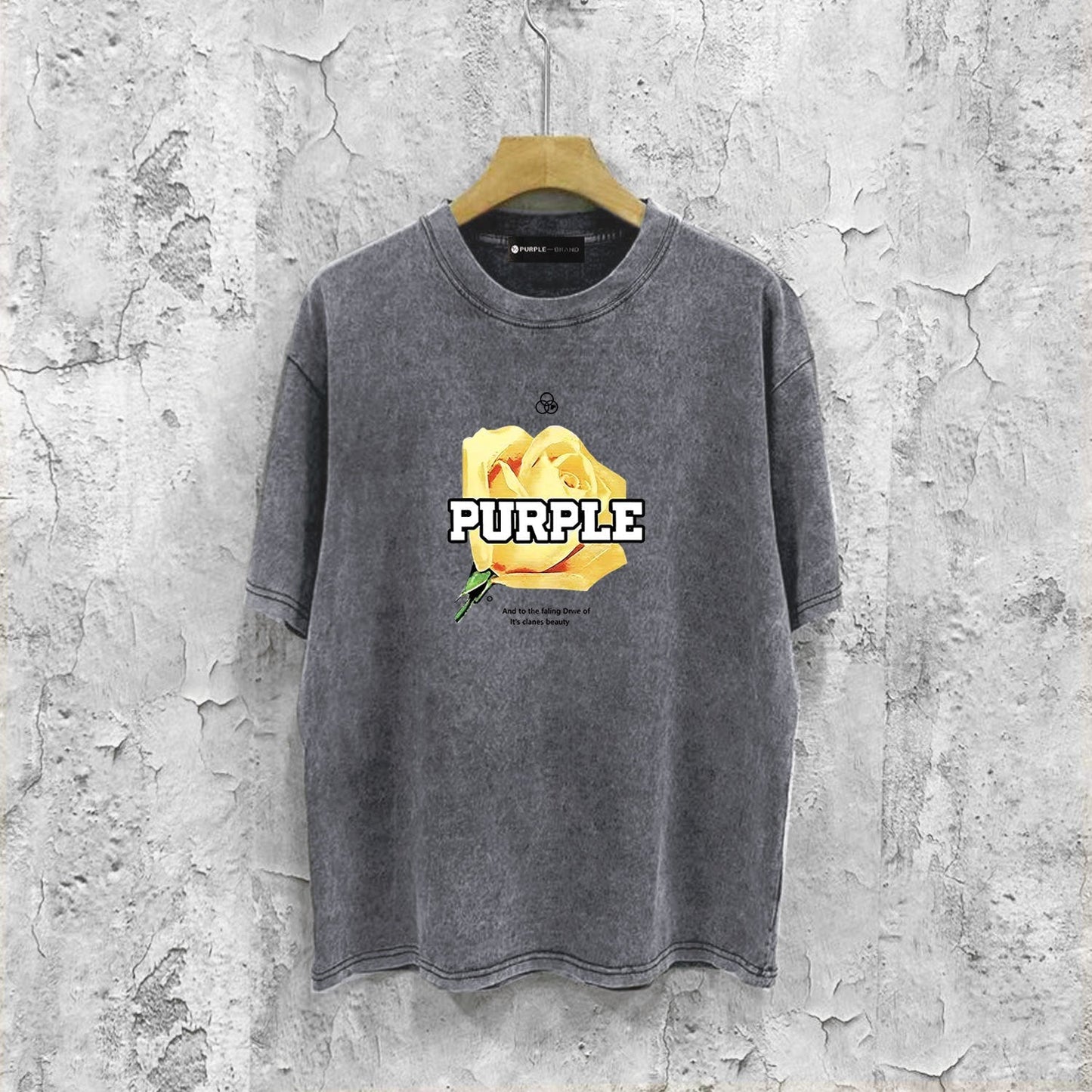 Purple Brand Distressed T Shirts Short Sleeve