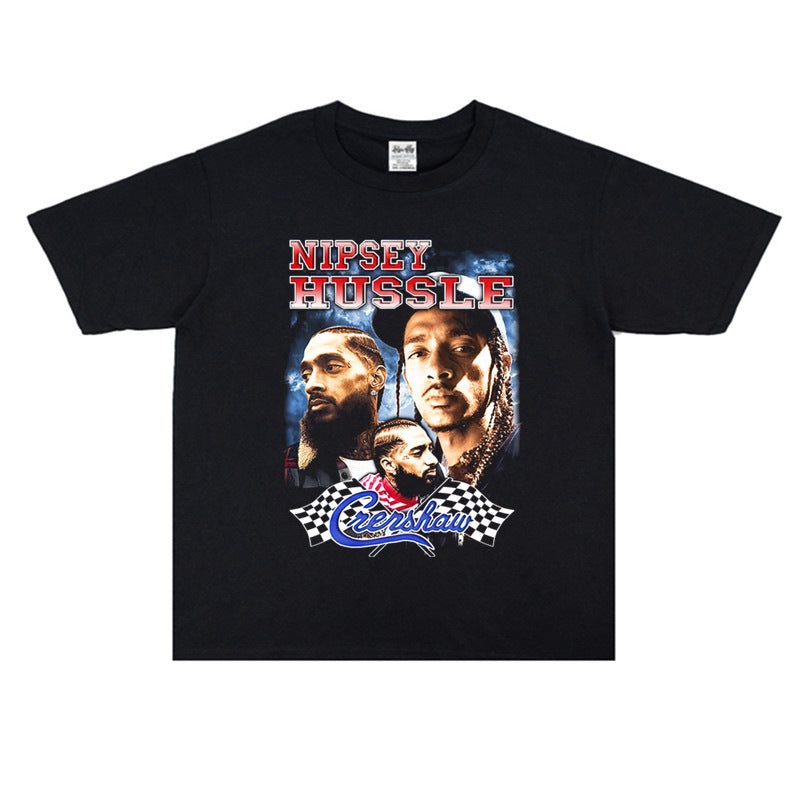 Rock Star T Shirt Nipsey Hussle Printed T-shirt Loose Cotton American Style