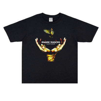 Rock Star T Shirt Dream Dragon Band Dream Dragon Mystery Band Printed T-shirt