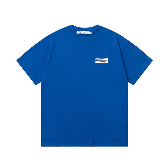 Off White T Shirts OW Graffiti Arrow Pattern Crew Neck Pullover Short Sleeves