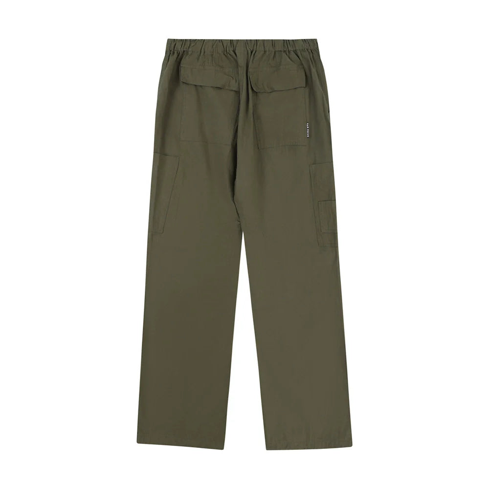 Men Sweatpants Quick-Drying Pleated Exercise Casual Pants Loose Solid Color