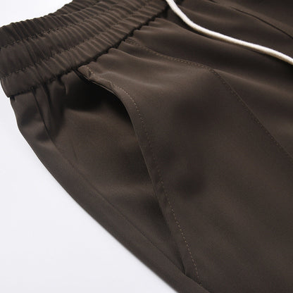 Men Sweatpants Casual Suit Pants Drape Straight-Leg Wide-Leg Pants Simple