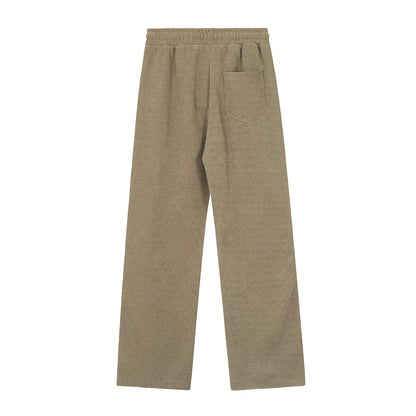Men Sweatpants Simple Casual Pants Men's Loose Trousers Elastic Waist Sports Straight Pants
