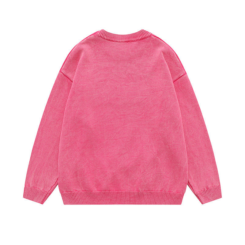 Women Sweater Retro Graffiti Loose Leisure All-Matching