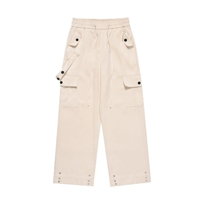 Men Sweatpants Workwear Casual Pants Men's Loose Drooping Elasticated Pants Pocket Straight Sports Trousers