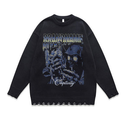 Women Sweater Japanese Anime Idle Style Retro