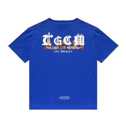 Amiri T Shirt Printed Casual Hip Hop round Neck Short Sleeve T-shirt