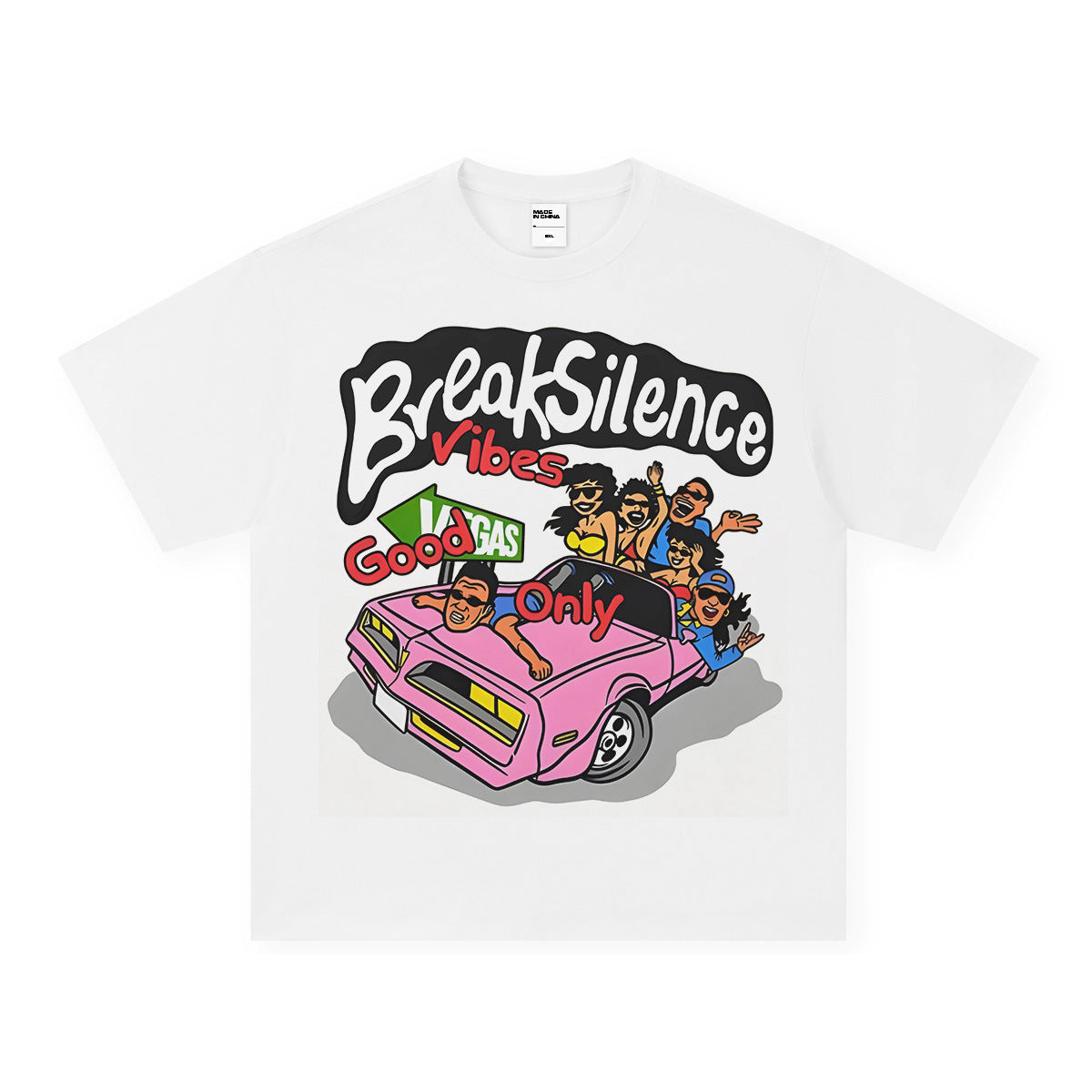 Vintage T-shirts Hand-painted printed short-sleeved T-shirts Cotton