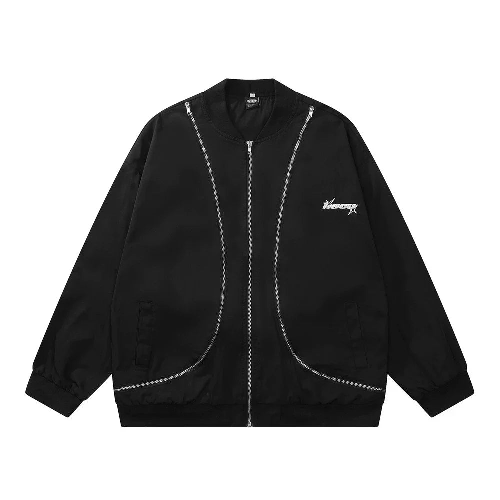 Men Jacket Coat Autumn and Winter Loose Mechanical Style Workwear Jacket Baseball Uniform