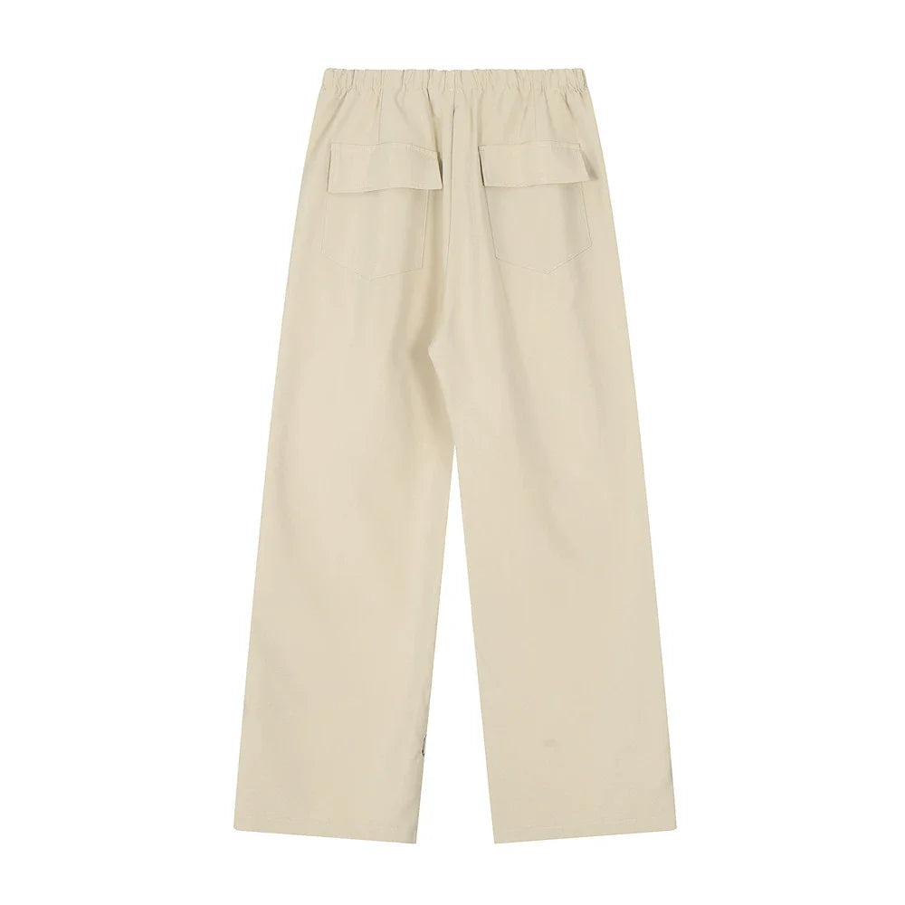 Men Sweatpants Men's Loose Pants Solid Color Straight Exercise Casual Pants