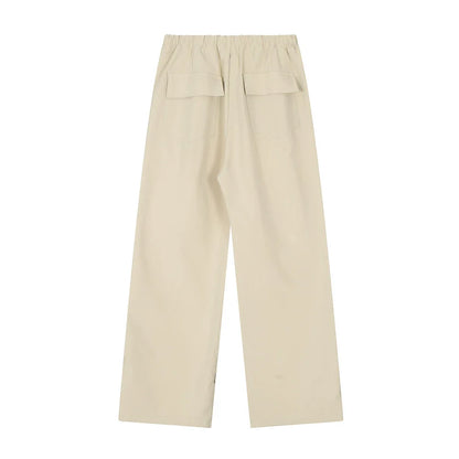 Men Sweatpants Men's Loose Pants Solid Color Straight Exercise Casual Pants