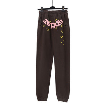 Sp5der Hoodie & Sweatpants 2 Piece Set Spider Web Three-Dimensional Foaming