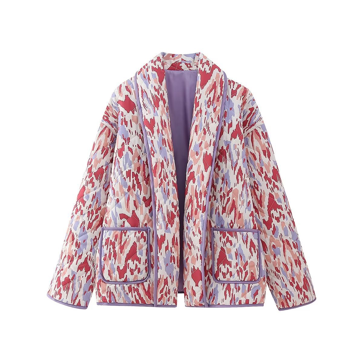 Women Cotton Coat Vintage Colorful Cotton Coat