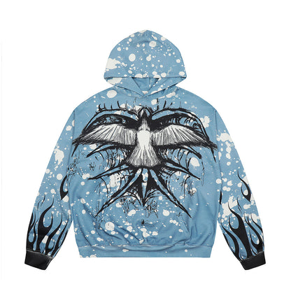 Unisex Hoodies Saint Michael Bird Print Hoodie