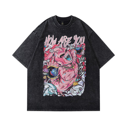 Men's T-Shirt Printed Short-Sleeved T-shirt for Men and Women