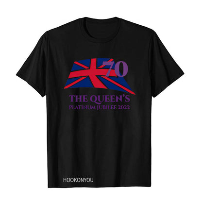 Inspired by Queen's Platinum Jubilee 2022 Elizabeth 70 Years T-shirt Short Sleeve T-shirt
