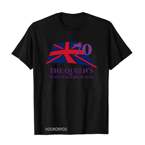 Inspired by Queen's Platinum Jubilee 2022 Elizabeth 70 Years T-shirt Short Sleeve T-shirt