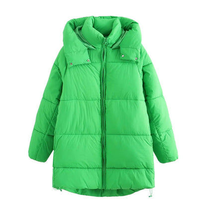 Women Cotton Coat Warm and Loose Fashion Casual Hooded Coat