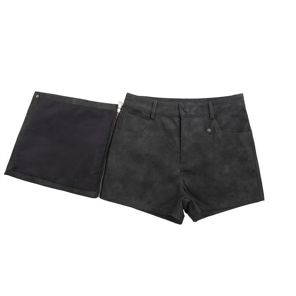 Women Shorts Zipper Removable Short Culottes