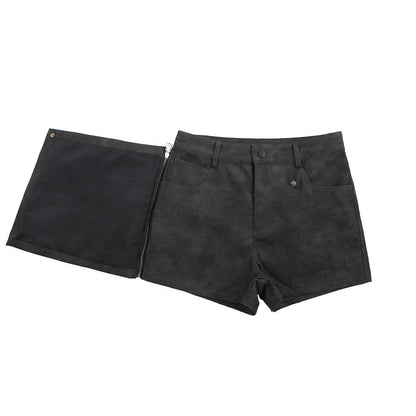 Women Shorts Zipper Removable Short Culottes