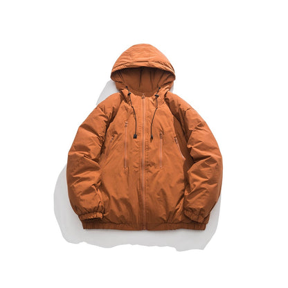 Unisex Coat Outdoor Hooded Padded Cotton Coat