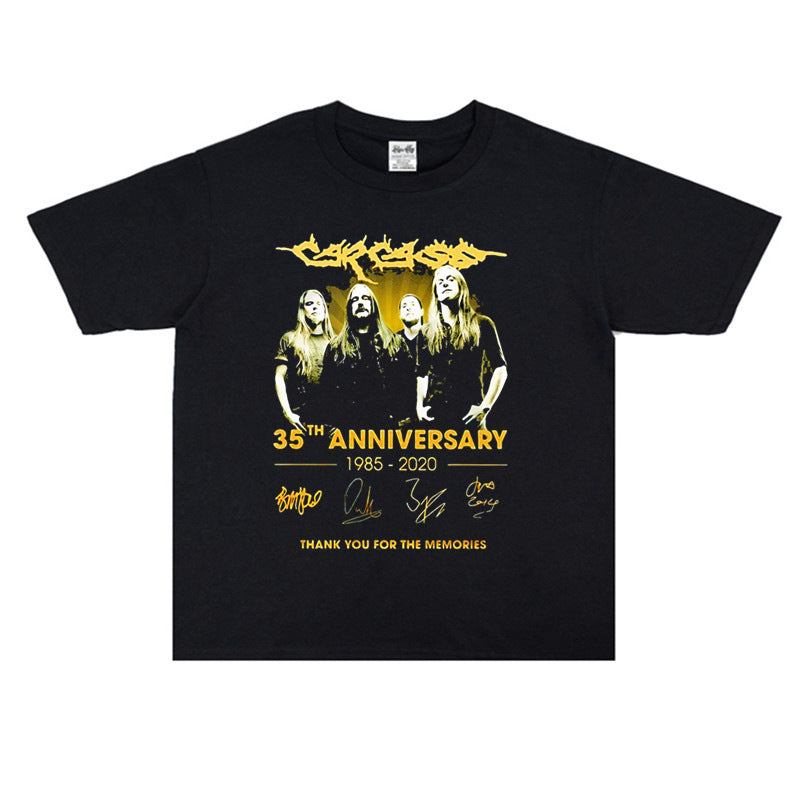Rock Star T Shirt Carcass Corpse Band Printed T-shirt Cotton Men and Women Short Sleeve