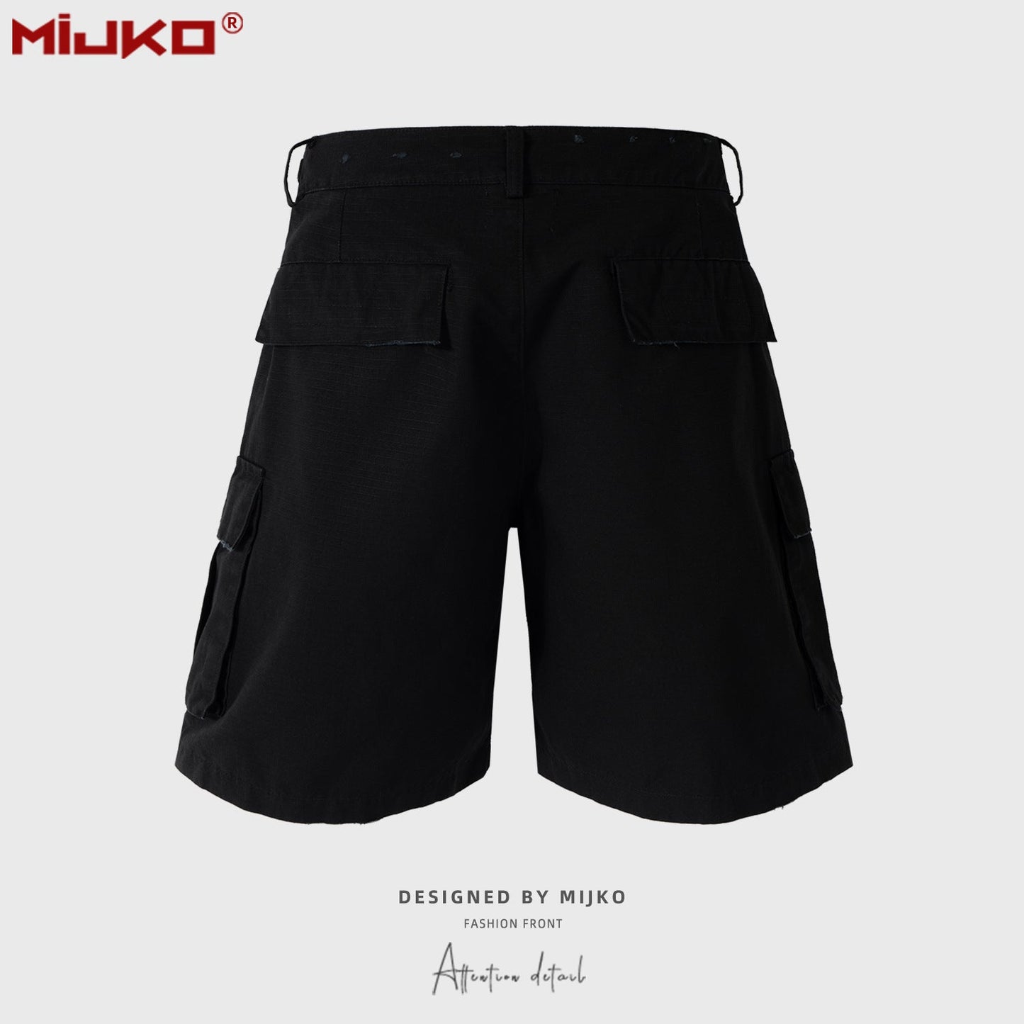 MIJKO Mens Shorts Casual Shorts Frayed Shorts