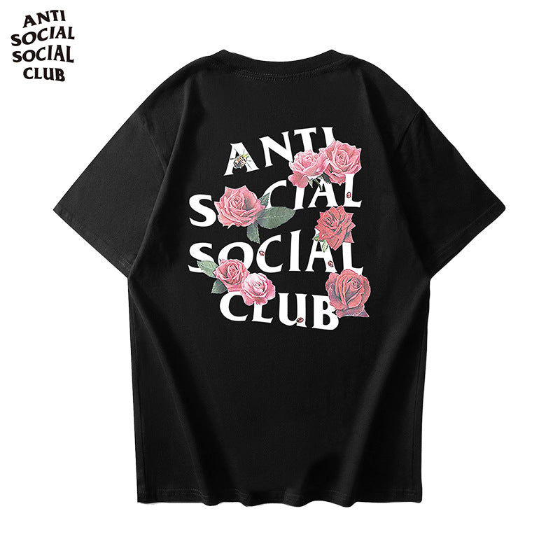 Anti Social Club T Shirt Men's Summer Men's Cotton Short-Sleeved T-shirt