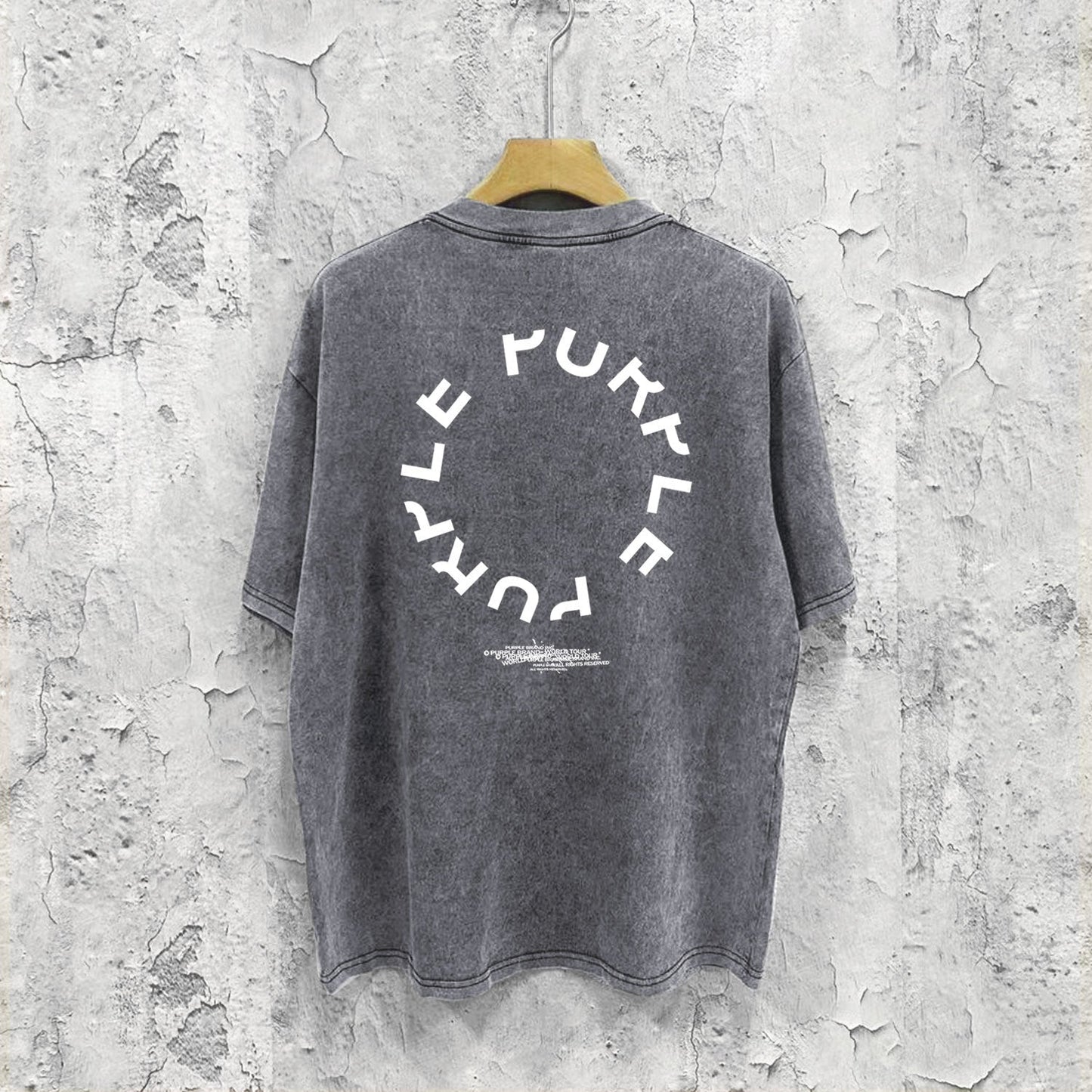 Purple Brand Distressed T Shirts Short Sleeve