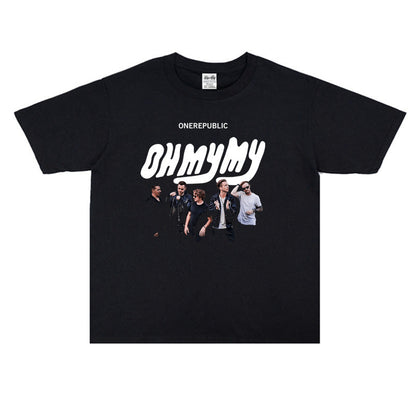 Rock Star T Shirt One Republic Rock Band Cotton T-shirt Short Sleeve Loose Men and Women Casual