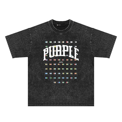 Purple Brand Distressed T Shirts Short Sleeve