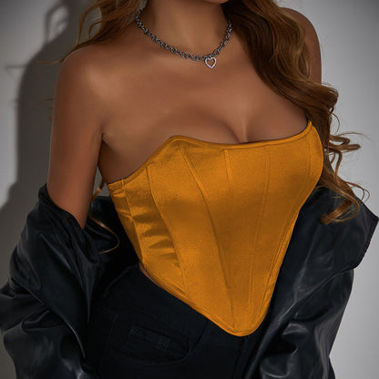Women Party Tops Navel-Exposed Backless Underwaist