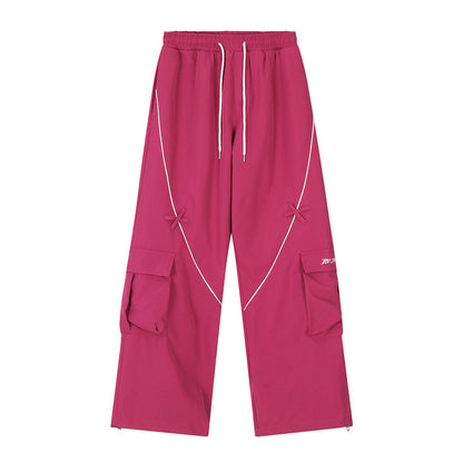 Men Sweatpants Overalls Men's Loose Casual Drawstring Ankle-Tied Sports Pants