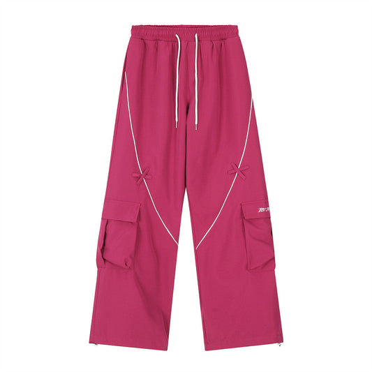 Men Sweatpants Overalls Men's Loose Casual Drawstring Ankle-Tied Sports Pants