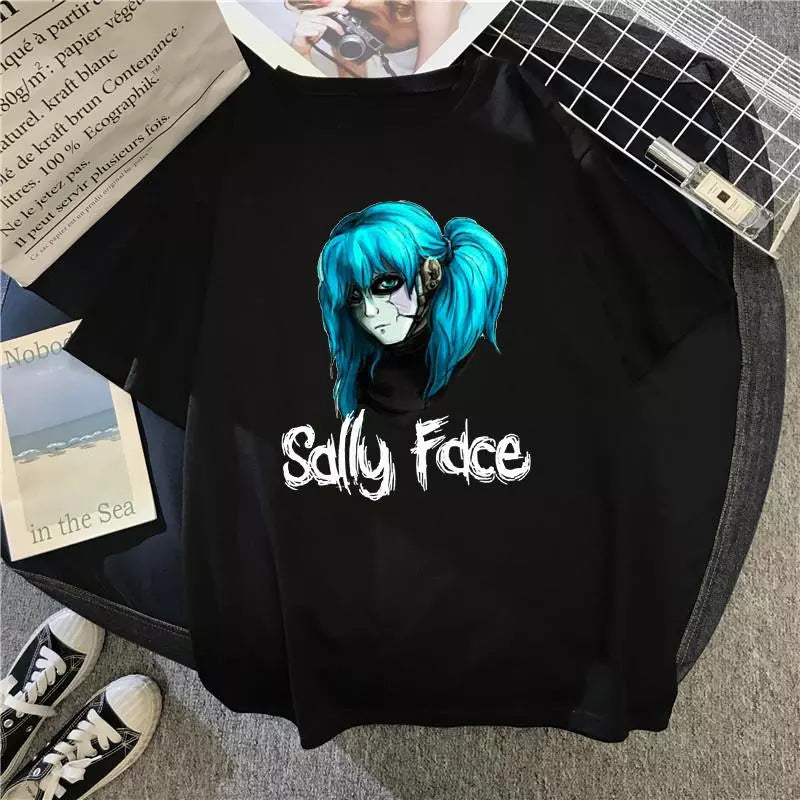 Sally Face Hoodie Printed T-shirt Casual