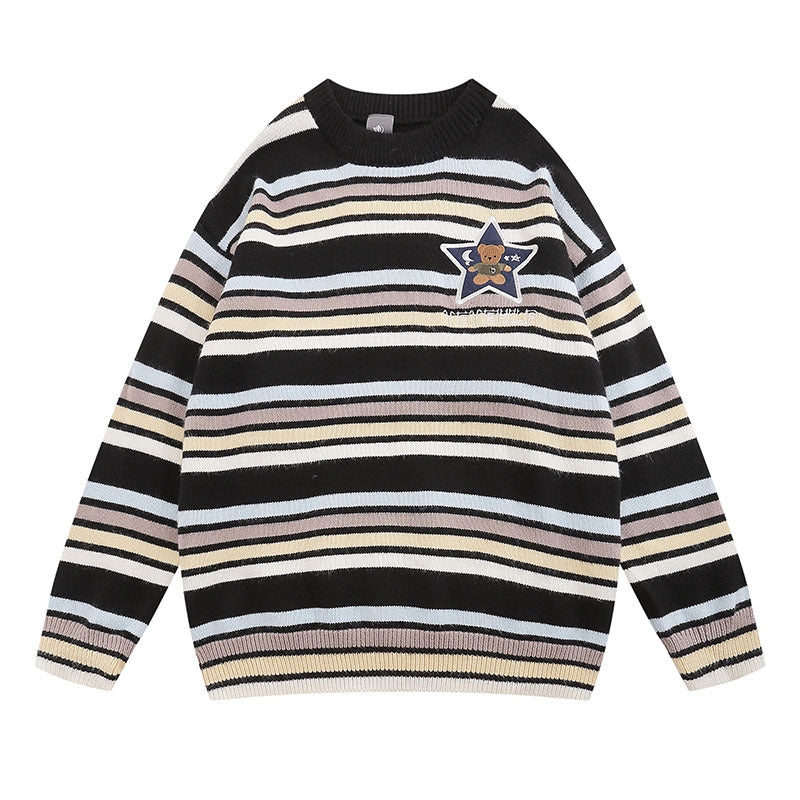 Women Sweater Knitted Retro Easy Matching Loose