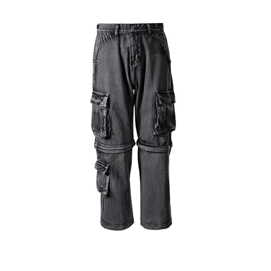 MIJKO Men's Vintage Pants MIJKO Men's Women's Functional Straight Pants Jeans