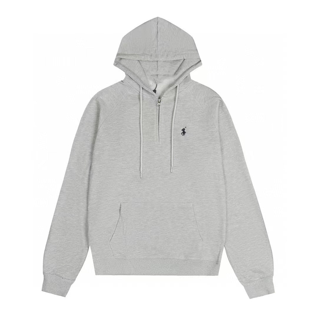 Ralph Lauren Coat RL Embroidered LOGO Half Zip Hooded Jacket