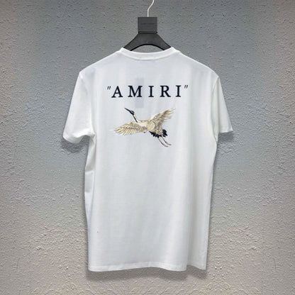 Amiri T Shirt Printed Casual Hip Hop Short Sleeve T-shirt for Men and Women