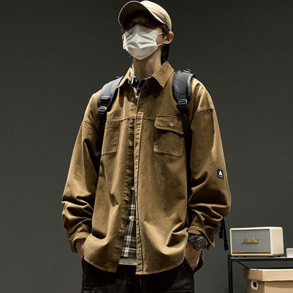Men's Shirts Loose All-Match Retro Casual