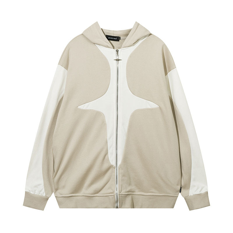Men Hoodie Hip Hop Vibe Style Casual Zip Coat Men and Women