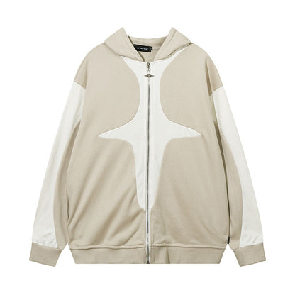 Men Hoodie Hip Hop Vibe Style Casual Zip Coat Men and Women